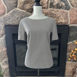 MaxMara Wool Blend Houndstooth Top